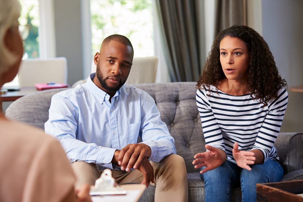 couple during marriage counselling