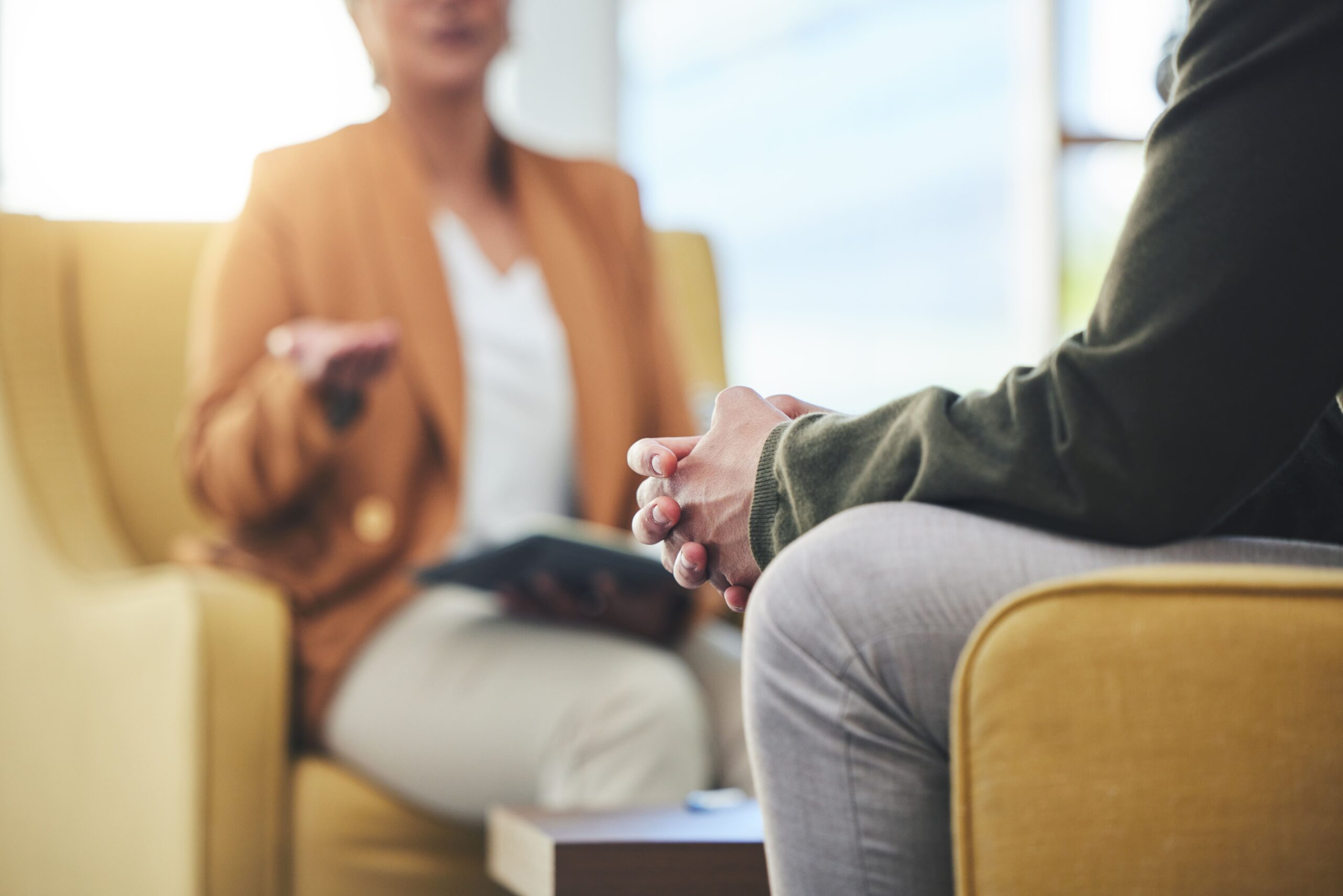 AdobeStock_632553572-min therapist speaking to client during counselling in West Hampstead
